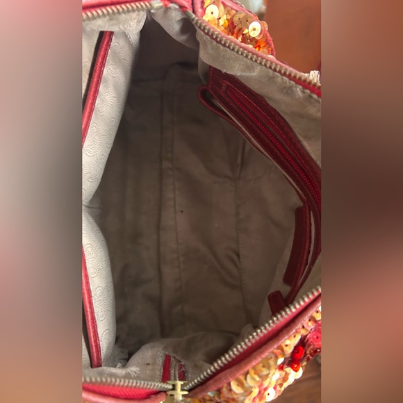 Michael Kors Grayson Sparkling orange Sequin Satchel - Picture 8 of 10